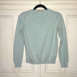 A robin’s egg blue crew neck